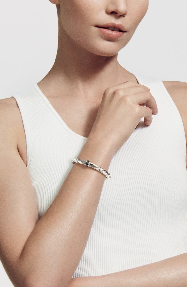 David Yurman Cable Classics Bracelet with Black Diamonds, 7m, Alternate, color, 