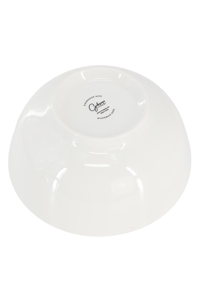 2 Piece 6.9 Inch Fine Ceramic Noodle Bowl Set, Alternate, color, White