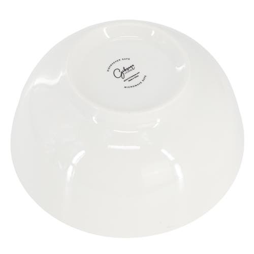 Gibson Home Great Essentials 2 Piece 6.9 Inch Fine Ceramic Noodle Bowl Set In White
