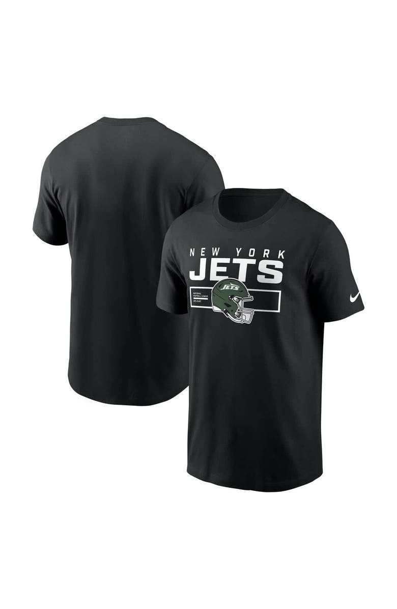 Nike Men's Nike Black New York Jets Primetime Helmet Essential T-Shirt, Main, color, Black