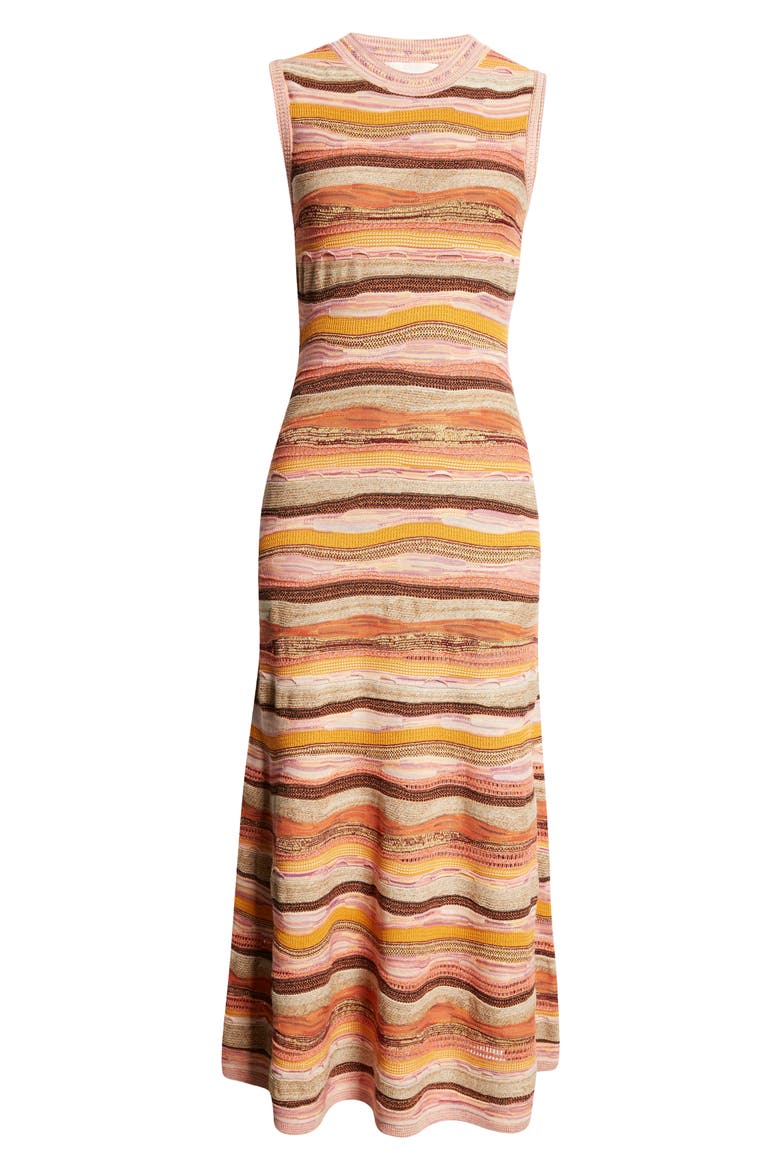 Fauna Knit Maxi Dress, Alternate, color, SUNSET