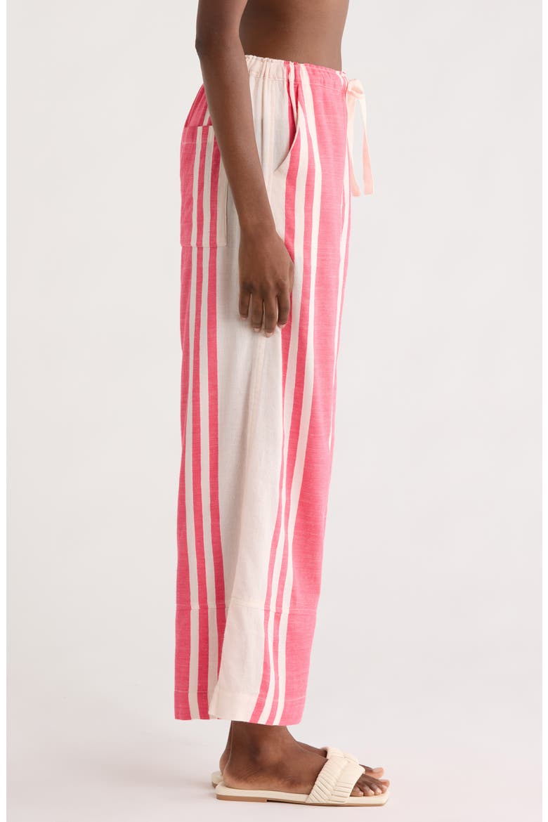 Desta Cotton Wide-Leg Cover-Up Pants, Alternate, color, AYELU FRAGARIA