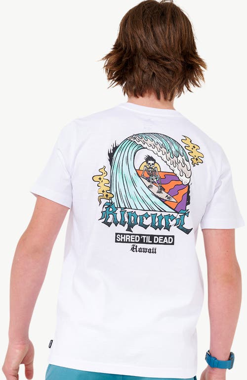 Rip Curl Kids' Shred 'til Dead Graphic T-shirt In White