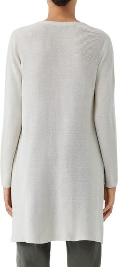 Eileen Fisher Organic Cotton V-Neck Tunic Sweater | Nordstrom