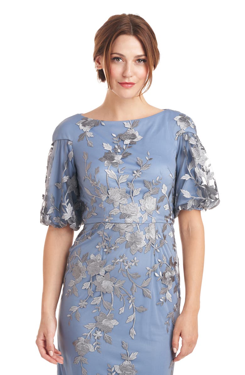 JS Collections Daisy Puff Sleeve Cocktail Dress, Alternate, color,