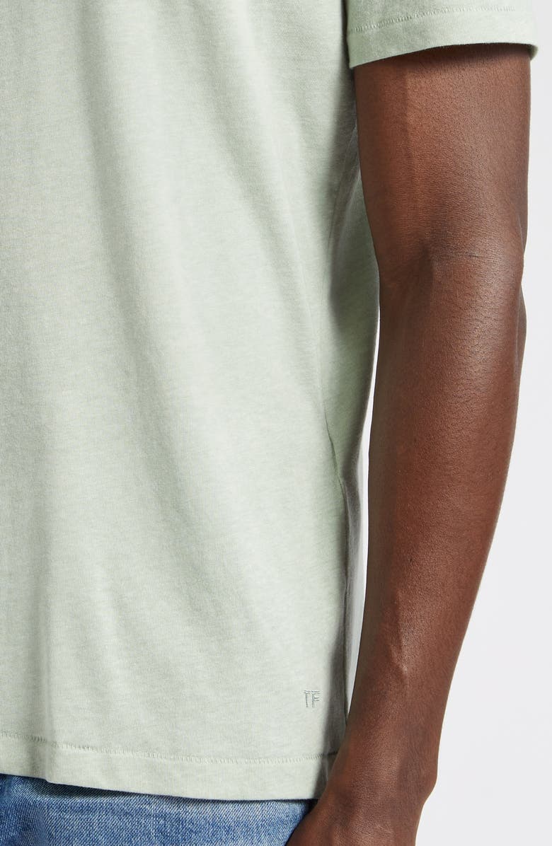 TOM FORD Mélange Crewneck T-Shirt, Alternate, color, Mint