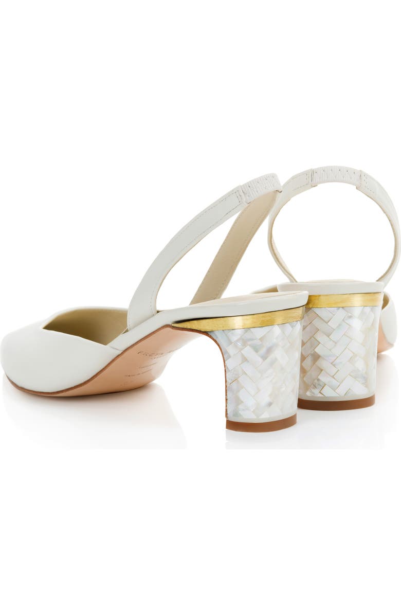 Freya Rose Delphine Pointed Toe Pearl Heel Pump, Alternate, color, Ivory