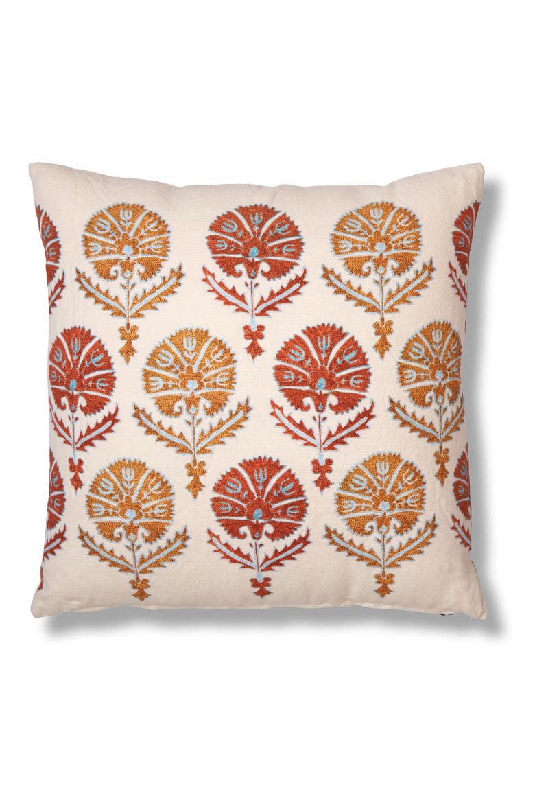 White Lotus Accent Pillow, Main, color, IVORY MULTI