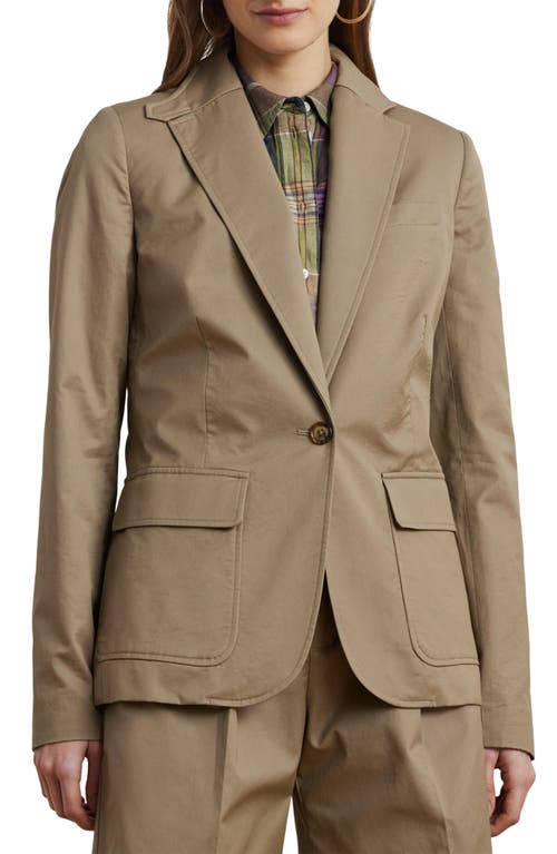 RALPH LAUREN LAUREN RALPH LAUREN COTTON BLEND TWILL BLAZER