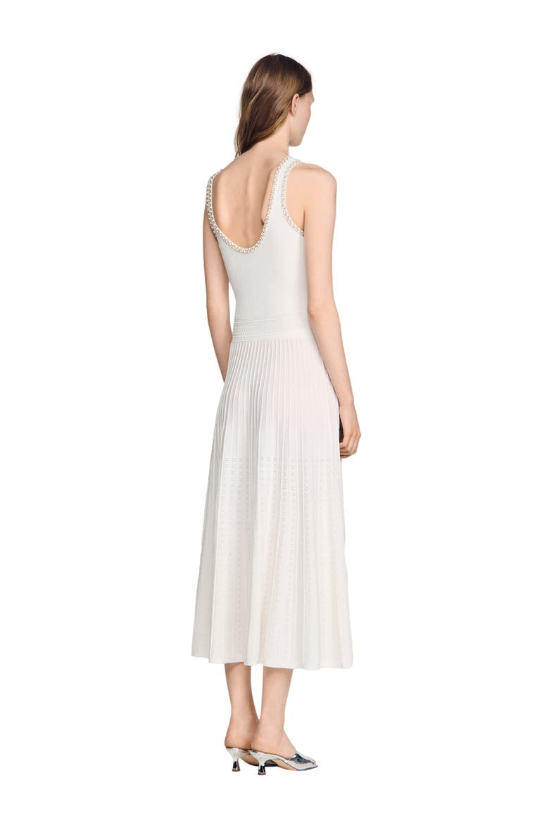 Rhinestone knit maxi dress, Alternate, color, White