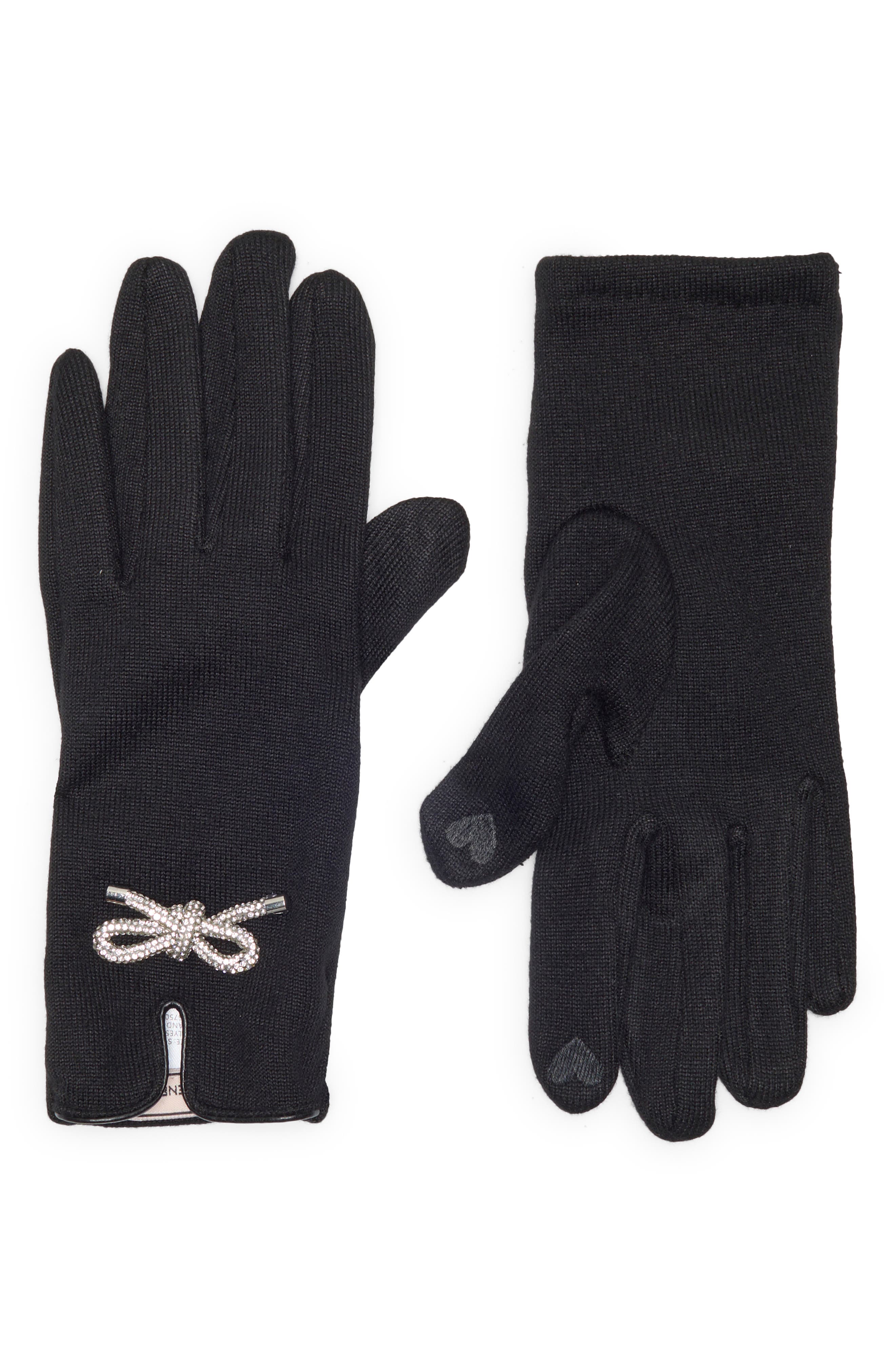 BCBG Embellished Bow Gloves
