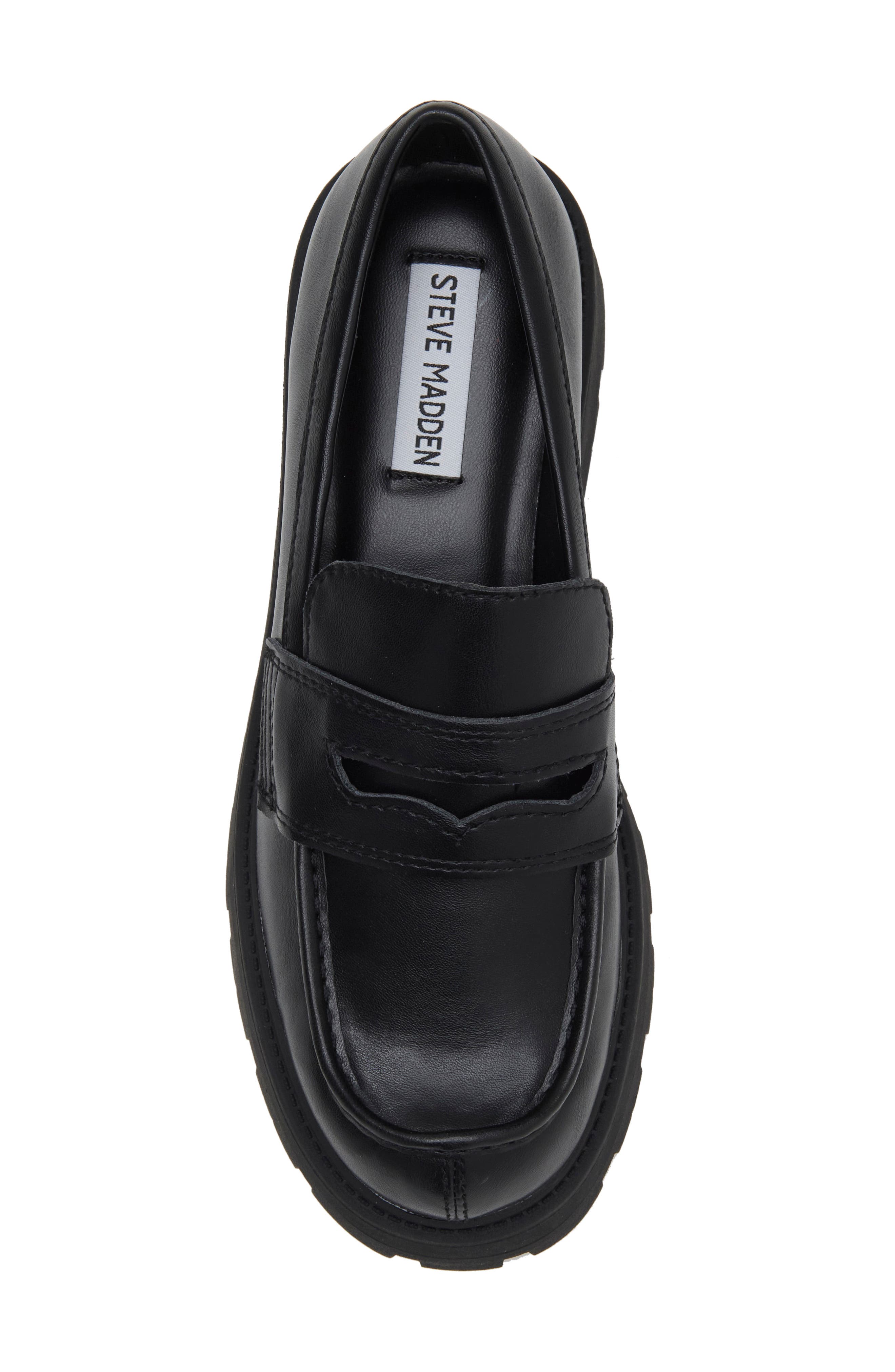 Leannah Platform Penny Loafer, Alternate, color, BLACK