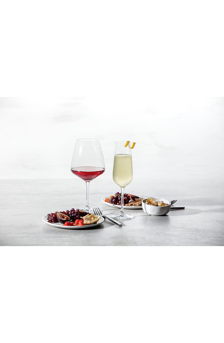 Fortessa Set of 4 Tulip Burgundy Wine Glasses, Alternate, color,