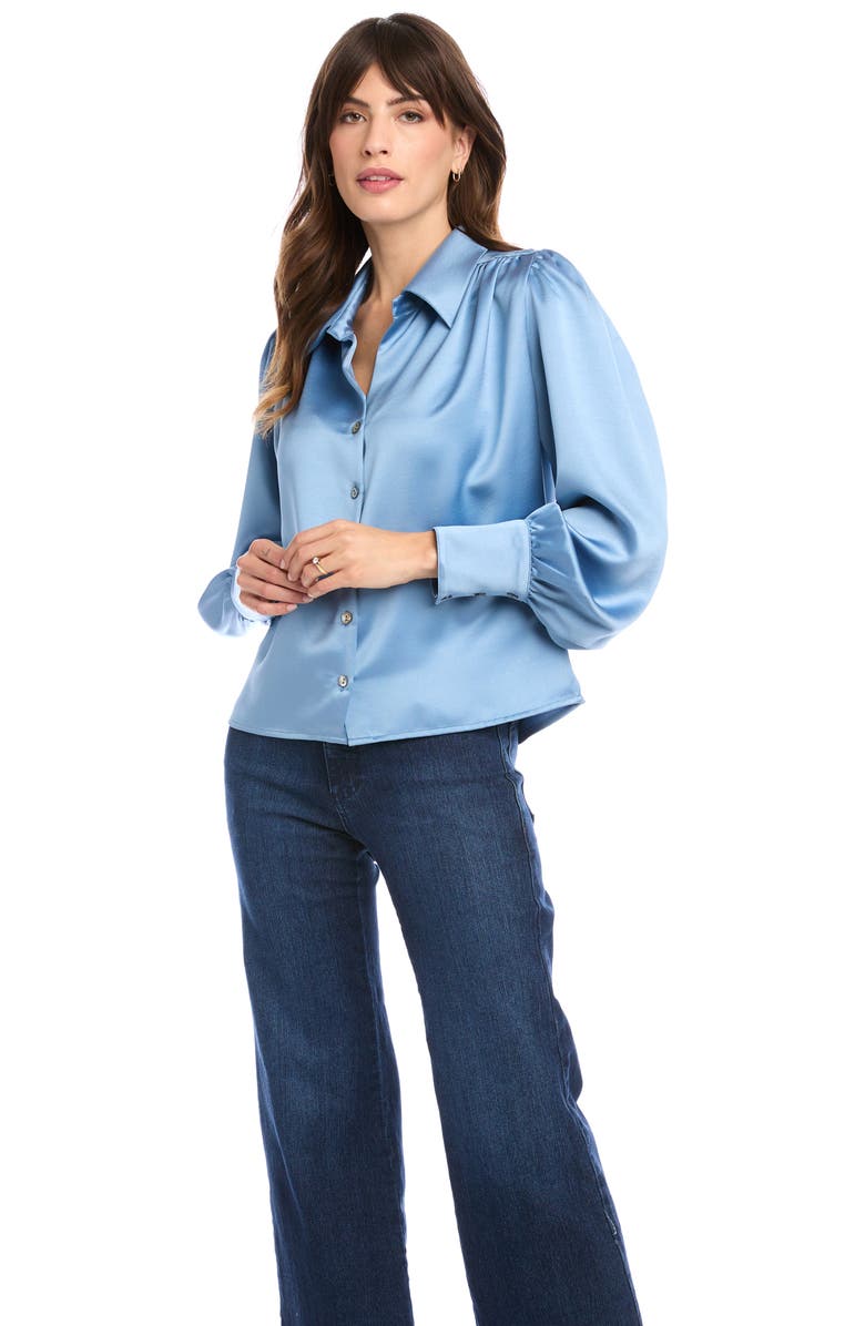 FIFTEEN TWENTY Blouson Satin Blouse, Alternate, color,