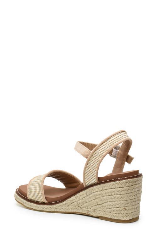 Catherine Catherine Malandrino Octobo Platform Wedge Espadrille Sandal In Beige