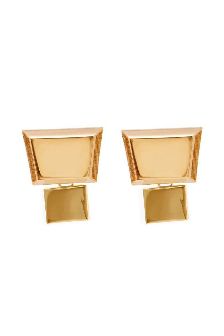 Boxes Earrings, Main, color, Gold