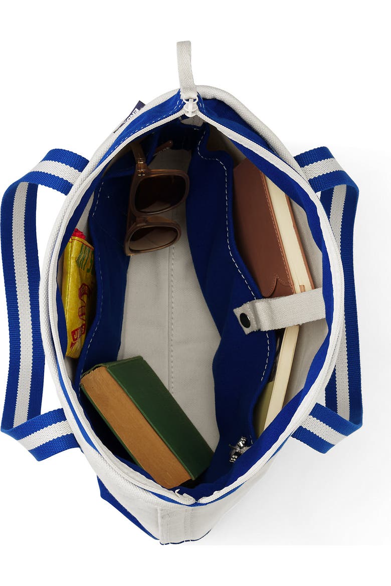 Mart Zip Code Lands' End Medium Denim Zip Top Tote Bag | Nordstrom