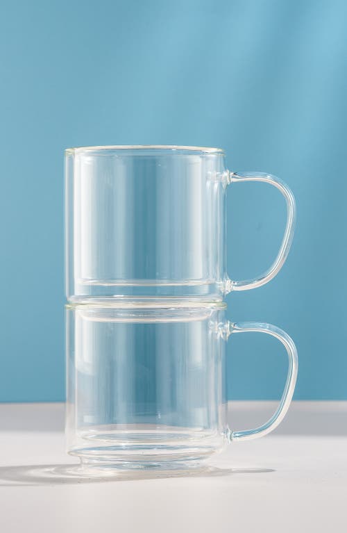 Joyjolt Set Of 2 Double Walled Mugs