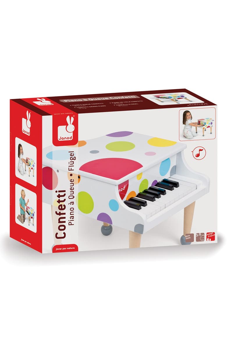 Janod Confetti Grand Piano Playset, Main, color, 