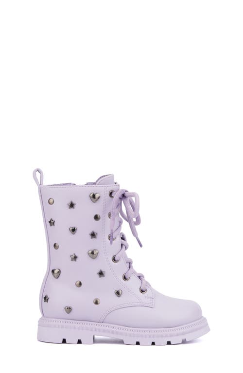 Olivia Miller Kids' Astro Stud Combat Boot In Purple