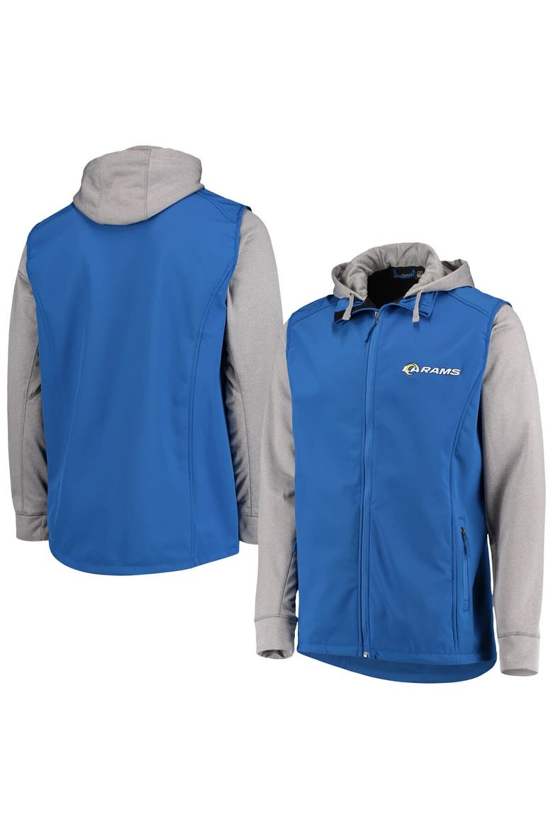 Men's Dunbrooke Royal/Gray Los Angeles Rams Big & Tall Alpha Full-Zip Hoodie Jacket, Main, color, Royal