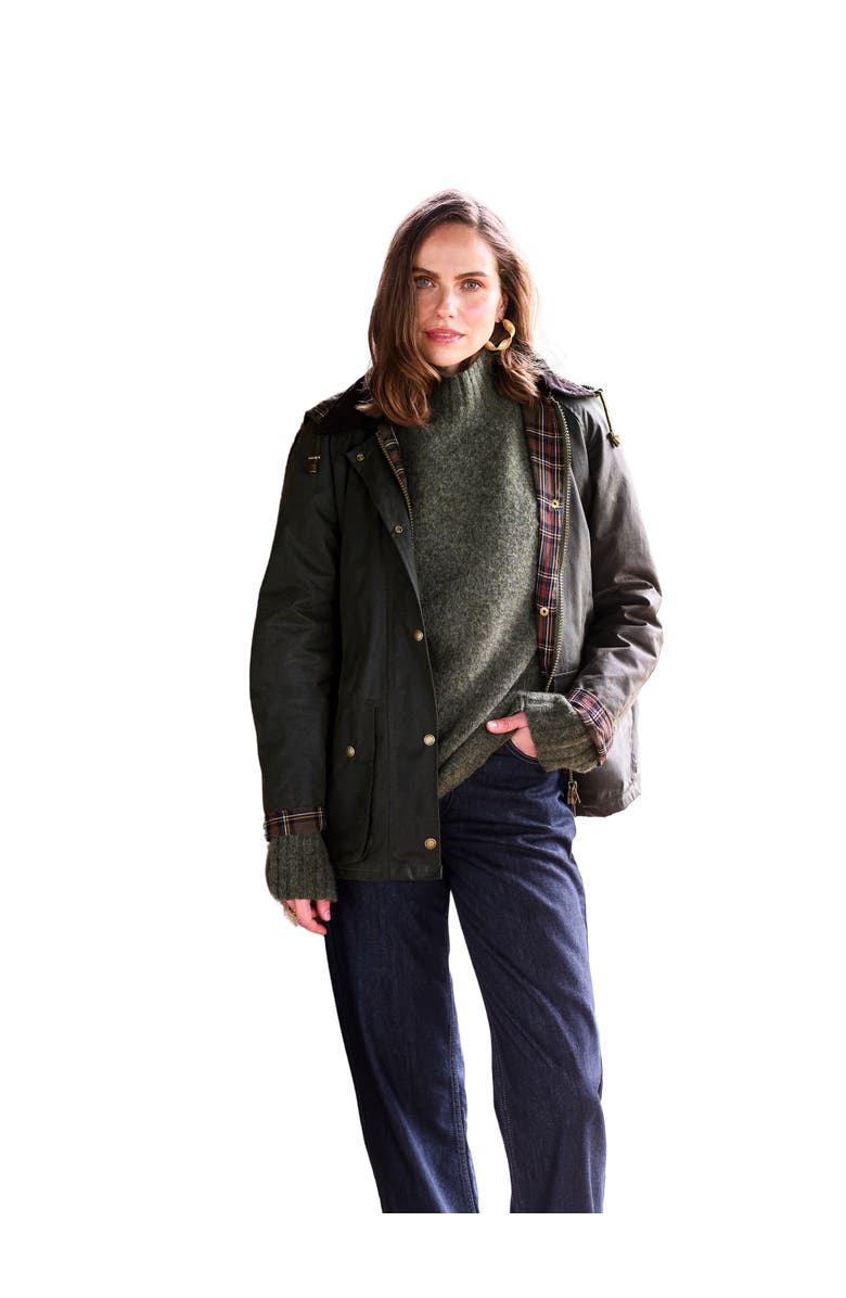 Celtic & Co. Raglan Waxed Cotton Jacket, Main, color, 