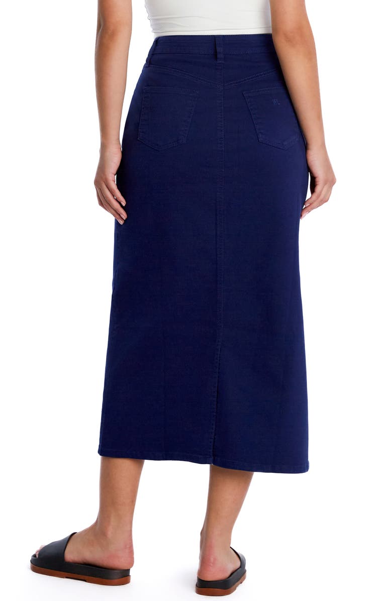 Wash Lab Denim Lilou Denim Midi Skirt, Alternate, color, Castle Blue