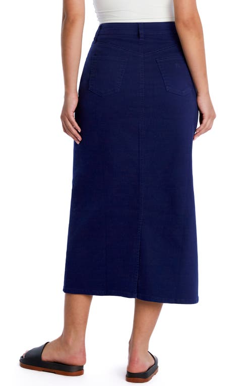 Wash Lab Denim Lilou Denim Midi Skirt In Castle Blue