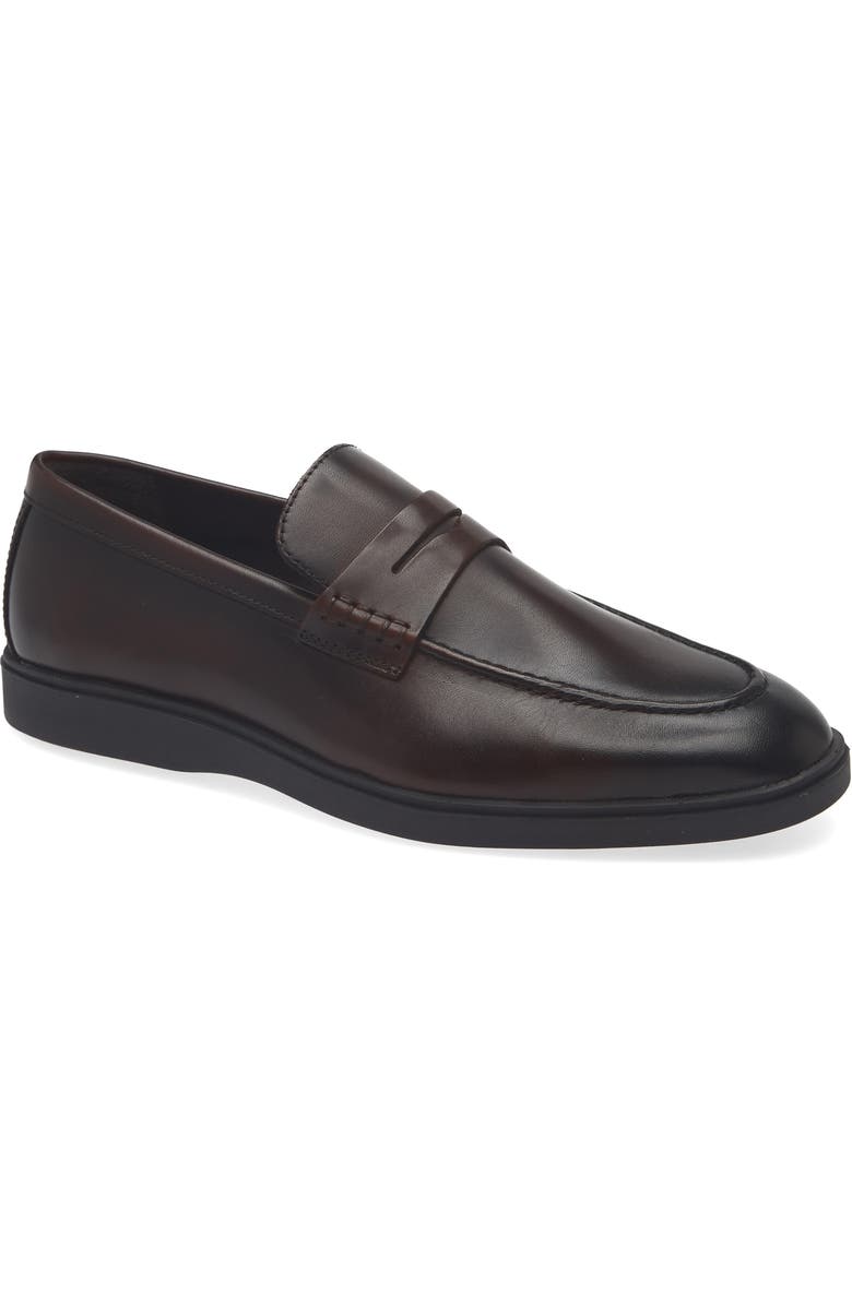 VITTORIO RUSSO Jimmy Penny Loafer, Main, color, Vit Val Dk Brown