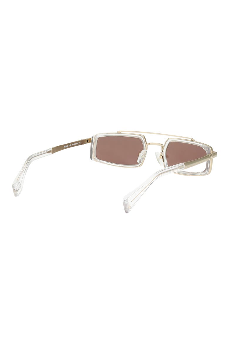 52mm Navigator Sunglasses, Alternate, color, GOLD / CRYSTAL CLEAR / BROWN