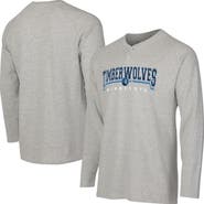CONCEPTS SPORT Men's Concepts Sport  Gray Minnesota Timberwolves Hawthorn Thermal Knit Long Sleeve Henley T-Shirt