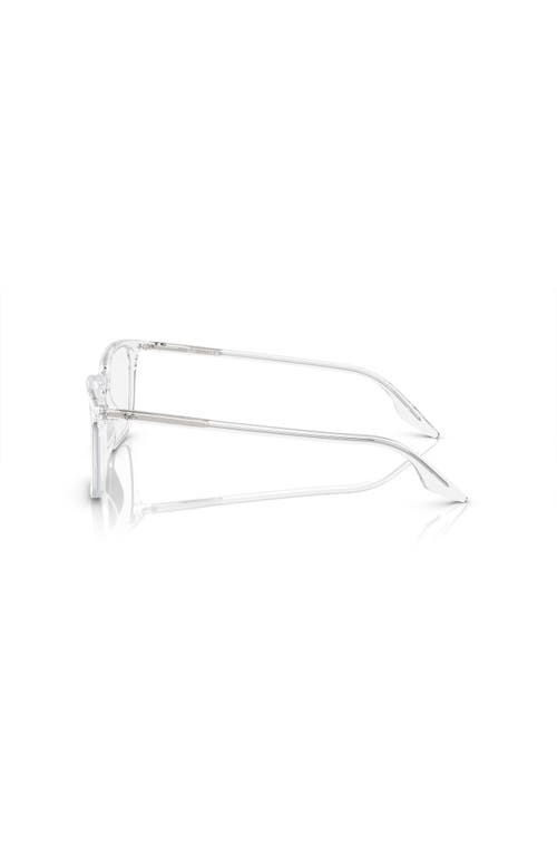 Ray Ban Ray-ban 53mm Rectangle Optical Glasses In Transparent