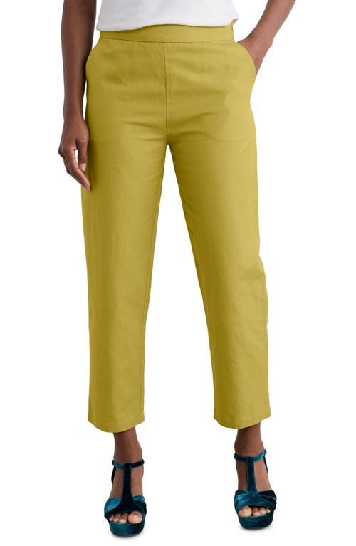 Shop Seasalt Cornwall Westlin Linen & Organic Cotton Suit Pants In Lime
