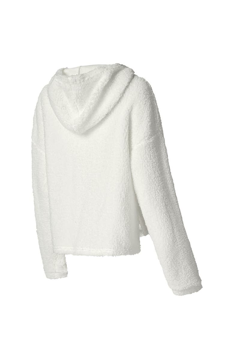 College Concepts Women's College Concepts Cream Boston Celtics Fluffy Long Sleeve Hoodie T-Shirt & Shorts Sleep Set, Alternate, color, 