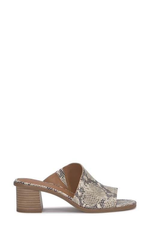 Lucky Brand Lerkie Block Heel Sandal In Natural Multi Cleo Snake