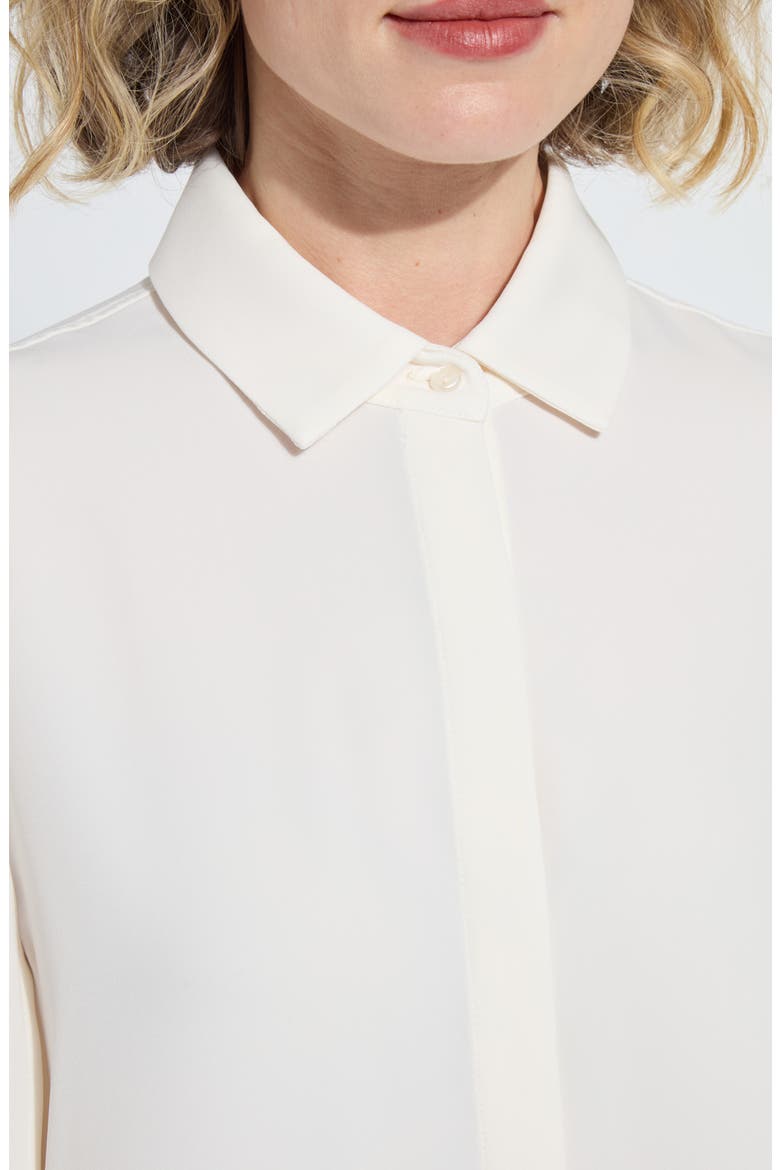 Ivette Pleated Balloon Sleeve Button-Up Shirt, Alternate, color, NATURAL PEARL