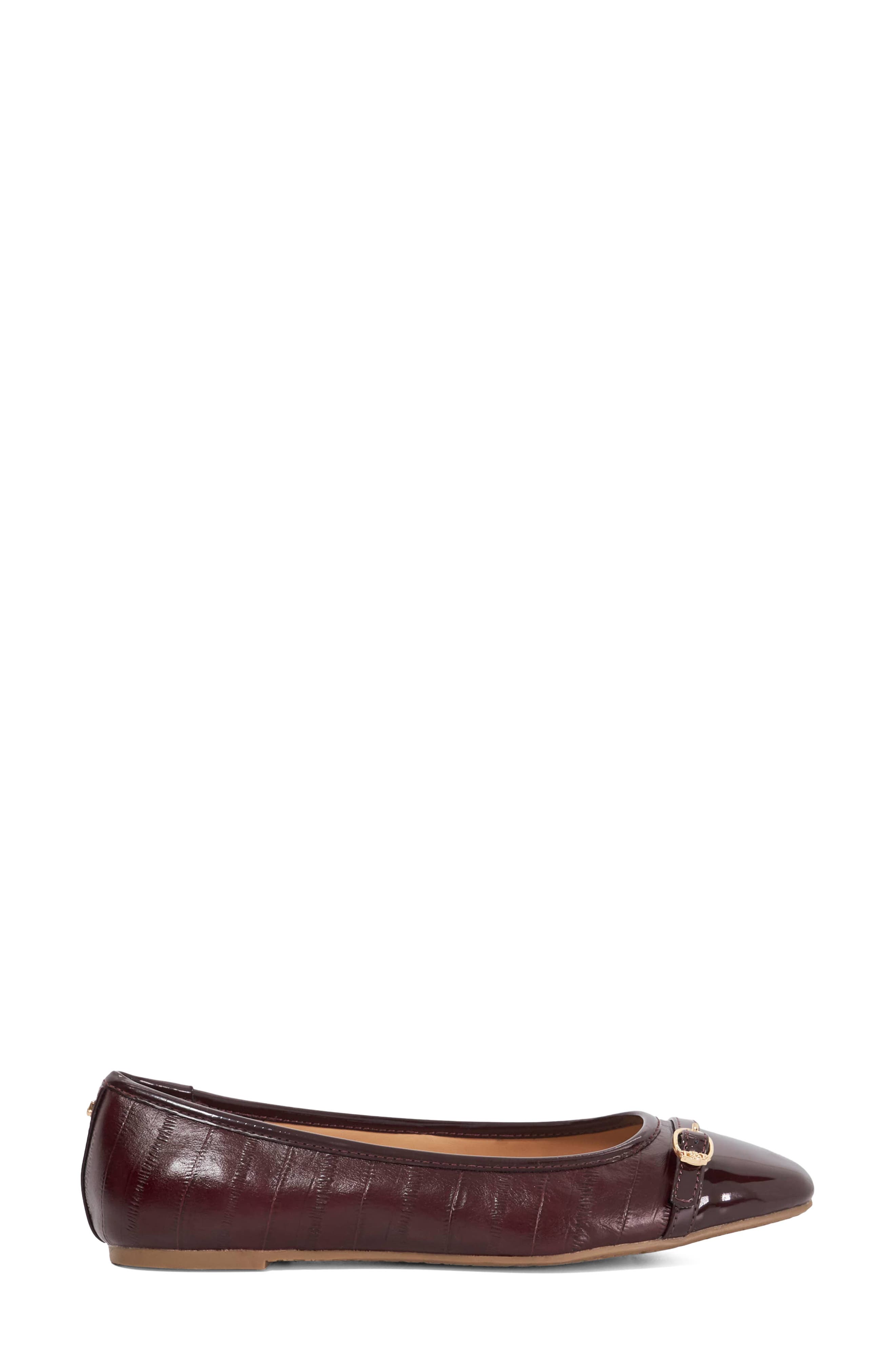 Habitats Square Toe Ballet Flat, Alternate, color, BURGUNDY