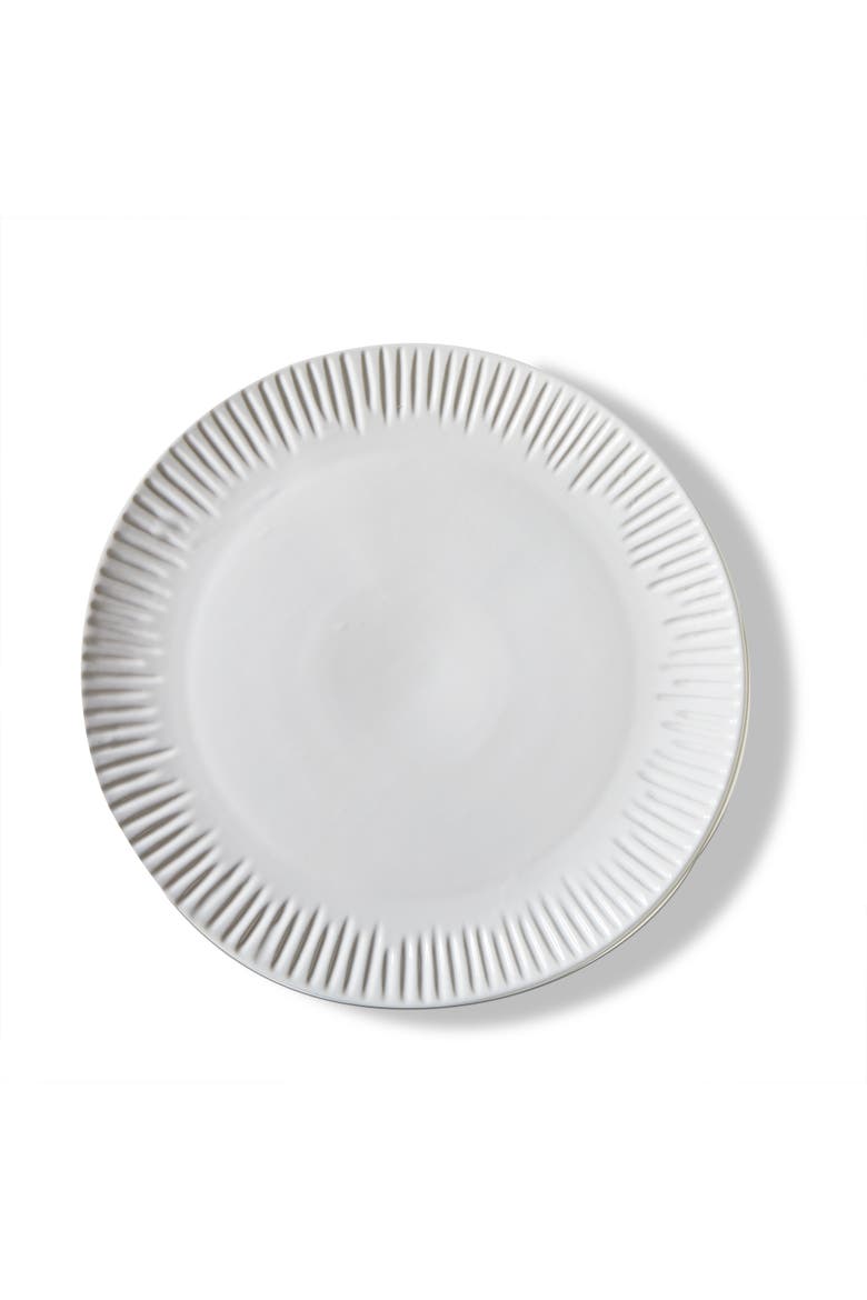 Vista Dinner Plate White Stoneware Everyday, Main, color, White