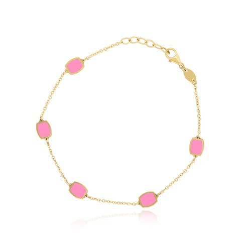 The Lovery Fine Jewelry Bubblegum Pink Icon Bracelet In Pink