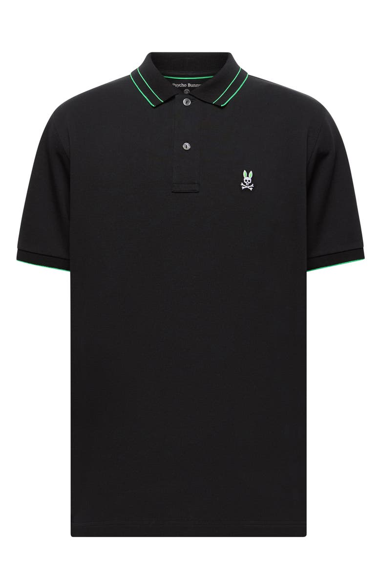 Psycho Bunny Rex Performance Piqué Polo, Alternate, color, Black