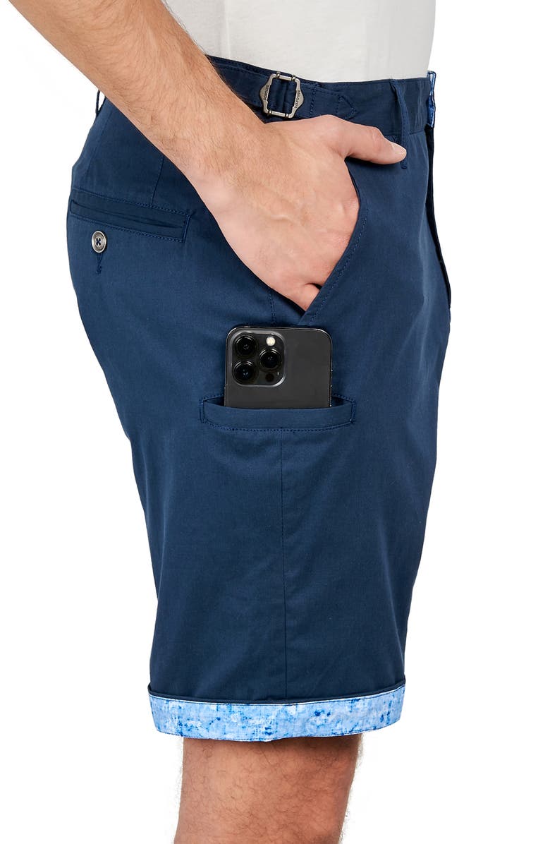 Brooklyn Brigade Slim Fit Solid Flat Front Shorts, Alternate, color, Navy