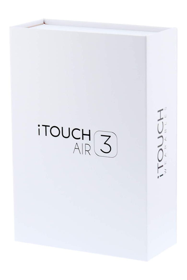 Men's iTouch Air 3 Smart Watch, 44mm, Alternate, color, BLACK CASE/ BLACK/ RED