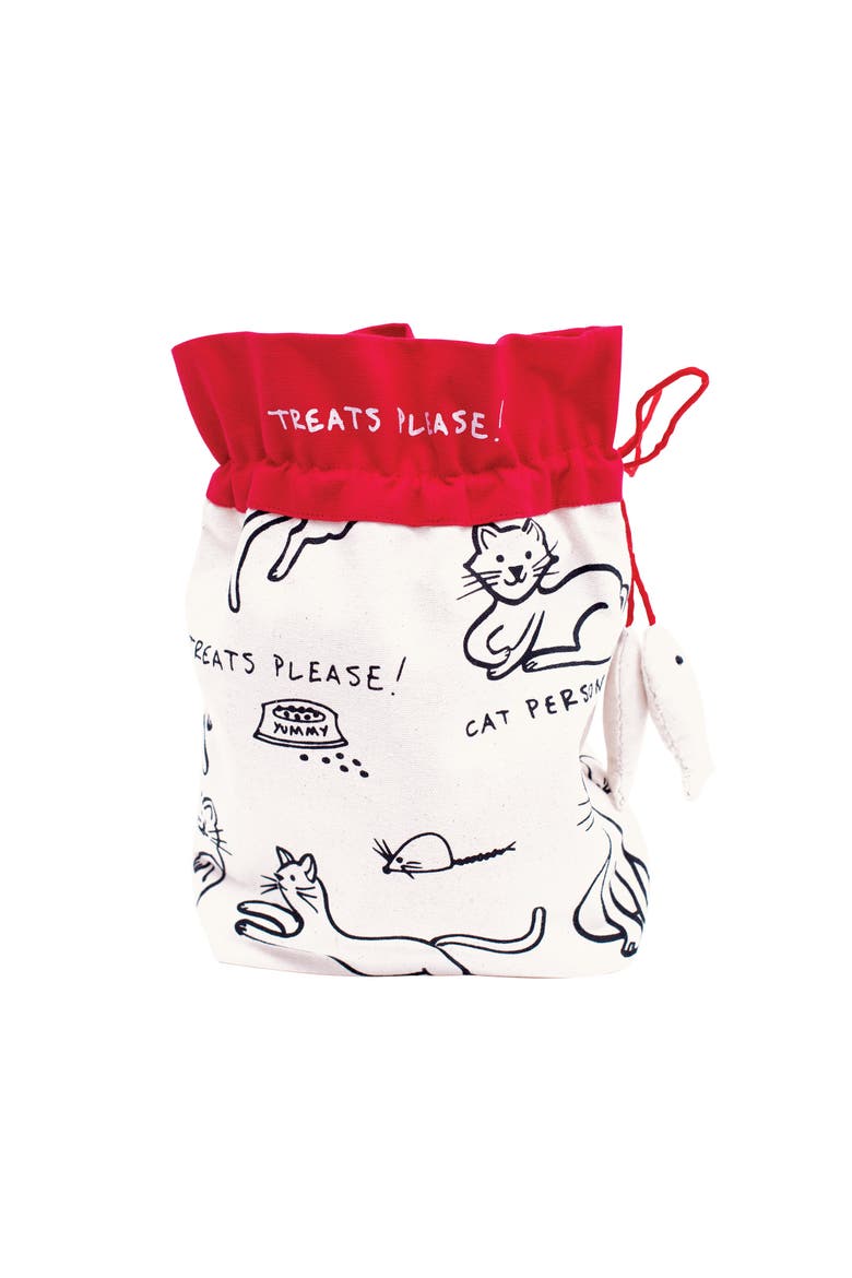 Cat Person Treat Bag, Main, color, Off-White