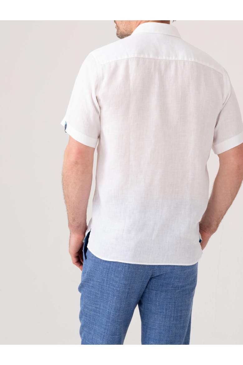 Short Sleeve Linen Shirt, Alternate, color, White