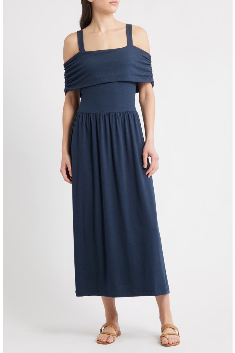 Tamaira Flounce Sleeveless Maxi Dress, Main, color, NIGHT SKY