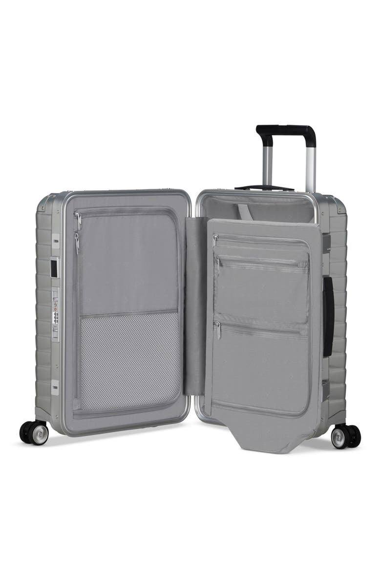 Proxis Aluminum Hardside 29" Large Checked Spinner Luggage, Alternate, color, Aluminum Silver