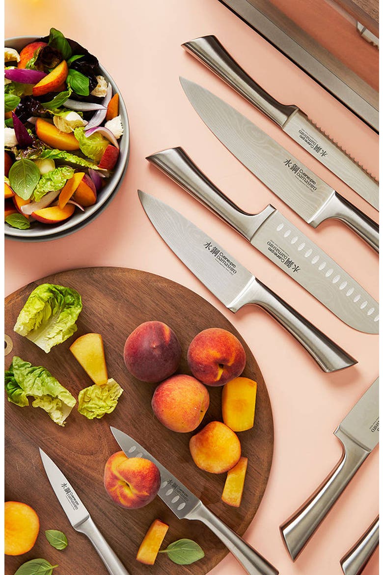Damashiro® 9-Piece Okada Knife Block, Alternate, color, Silver