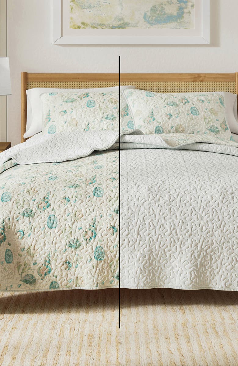 Woven & Weft Coastal Seashell Quilt & Sham Set, Alternate, color, Shells