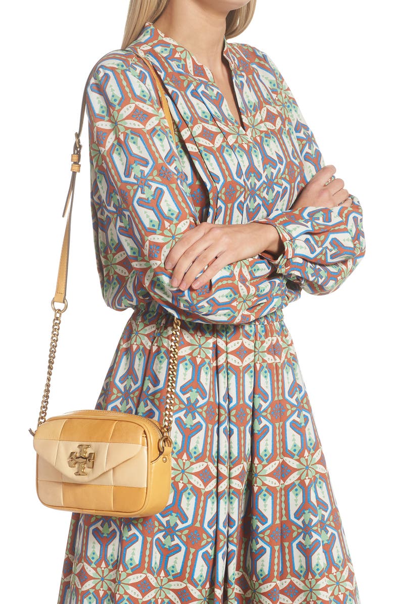 Tory Burch Kira Mini Leather Patchwork Camera Bag, Alternate, color,