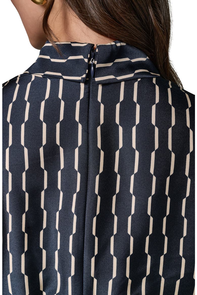 Long Sleeve Geometric Print Dress, Alternate, color, NIGHT SKY/ CAFE